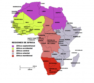 Mapa África – África Occidental